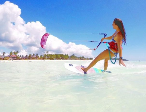 Kite surf with Indian Ocean Breezes.