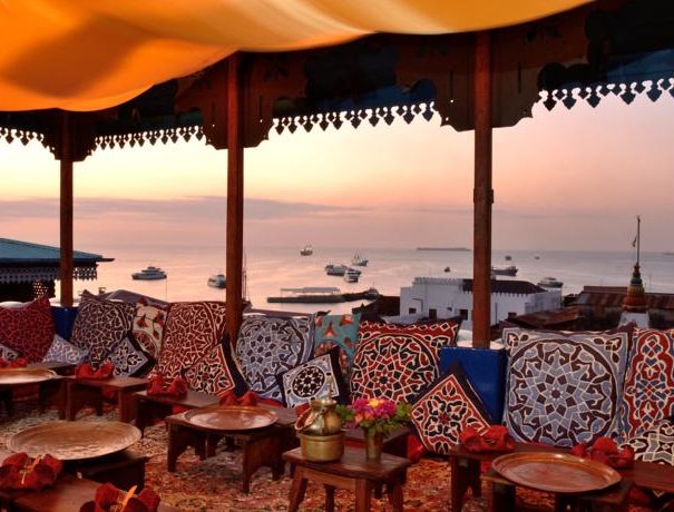 236 Hurumzi Tower Top Restaurant Buffet Dinner and Forodhani Fish Market Night Tour